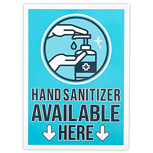 Limpador de mão disponível aqui sinais de loja de vinil