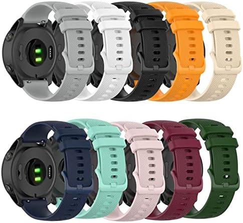 EEOM 20 22mm Redunda rápida Silicone Watch Band Strap for Garmin Forerunner 745 Smart Watch Watch