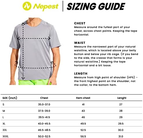 Camisetas de treino de manga curta/longa Nepest para homens, ginásio atlético de umidade de umidade seca