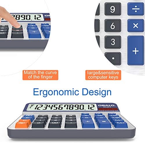 Calculadora de desktop Extraente Exibir LCD Exibir calculadora de contabilidade gigante de 12 dígitos