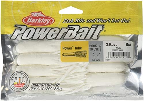 Berkley PowerBait Power Tube Isching, branco, 3 1/2 | 9cm