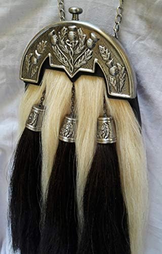 Scottish Kilt Original Horse Horse Hair Dress Sporran com Cantel exclusivo.24