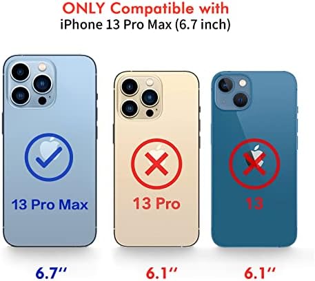 Nuoku projetado para o iPhone 13 Pro Max Case Cartet, Magnetic destacável Crossbody iPhone 13 Pro Max Case com