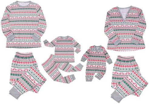 Pijama de Natal com correspondência familiar, pijama de Natal de Natal Conjuntos Combinantes de Matching