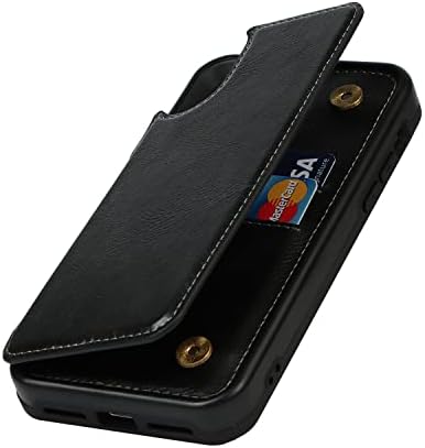 ICOvercase para iPhone XR Caixa de carteira com slots de cartão Premium PU PU CHILHAÇÃO DUPLO MAGNÉTICA