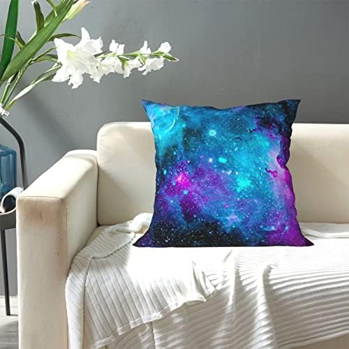 Aseelo Purple Star Sky Throw Pillow, Caixa de almofada quadrada macia para sofá de sofá -cama quarto da sala