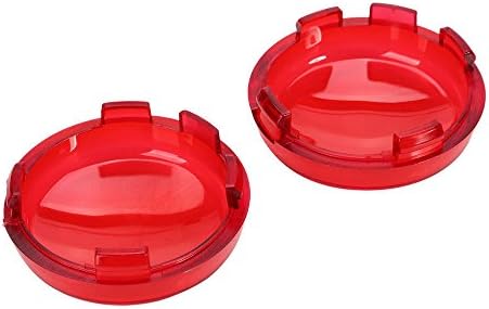 ZYTC Red Harley Turn Signal Signal Lens Caps Pack de 2