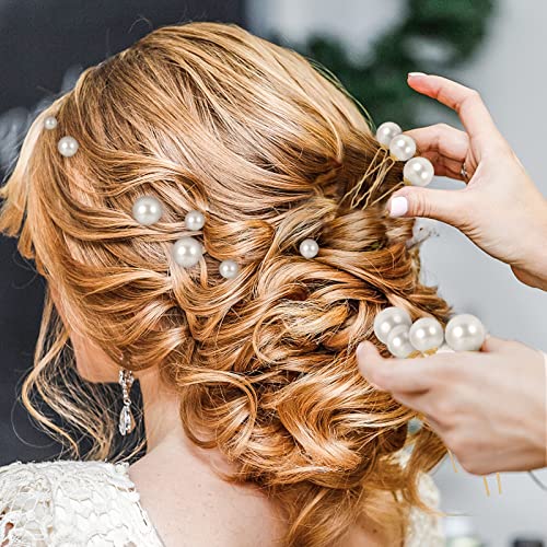 LUSOFIE 36PCS PEIROS PERANTES Hair pérolas de pérolas de casamento Pré -quela para cabelos pérolas pinos de pérolas de pérolas para mulheres meninas