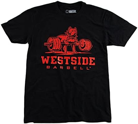 T-shirt de caos premium de barbell westside, equipamento de ginástica, traje esportivo confortável e