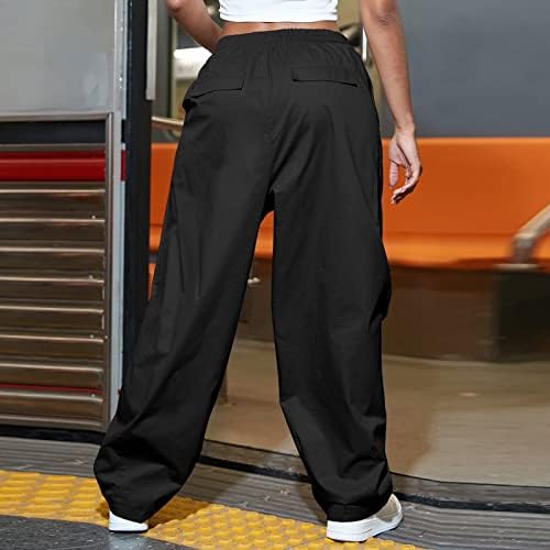 Miashui Women Calças Suits Casual 2023 Calça de carga Mulher relaxada Roupas folgadas calças pretas