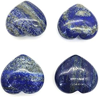 Seewoode ag216 1 peça azul lapis lazuli lazuli coração forma de chakra pedras esculpidas decoração de cura de