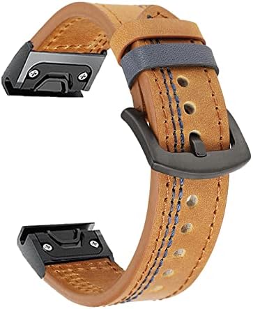 KFAA para Garmin Fenix ​​5 5x mais 6 6x Pro 3 h Smart Watch Leather Band Straplet para Forerunner