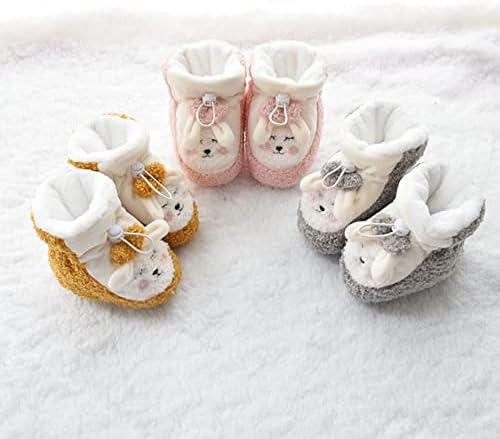 Botas de neve para bebês meninas sapatos de bebê sapatos de algodão e veludo espesso de sapatos de solado macio