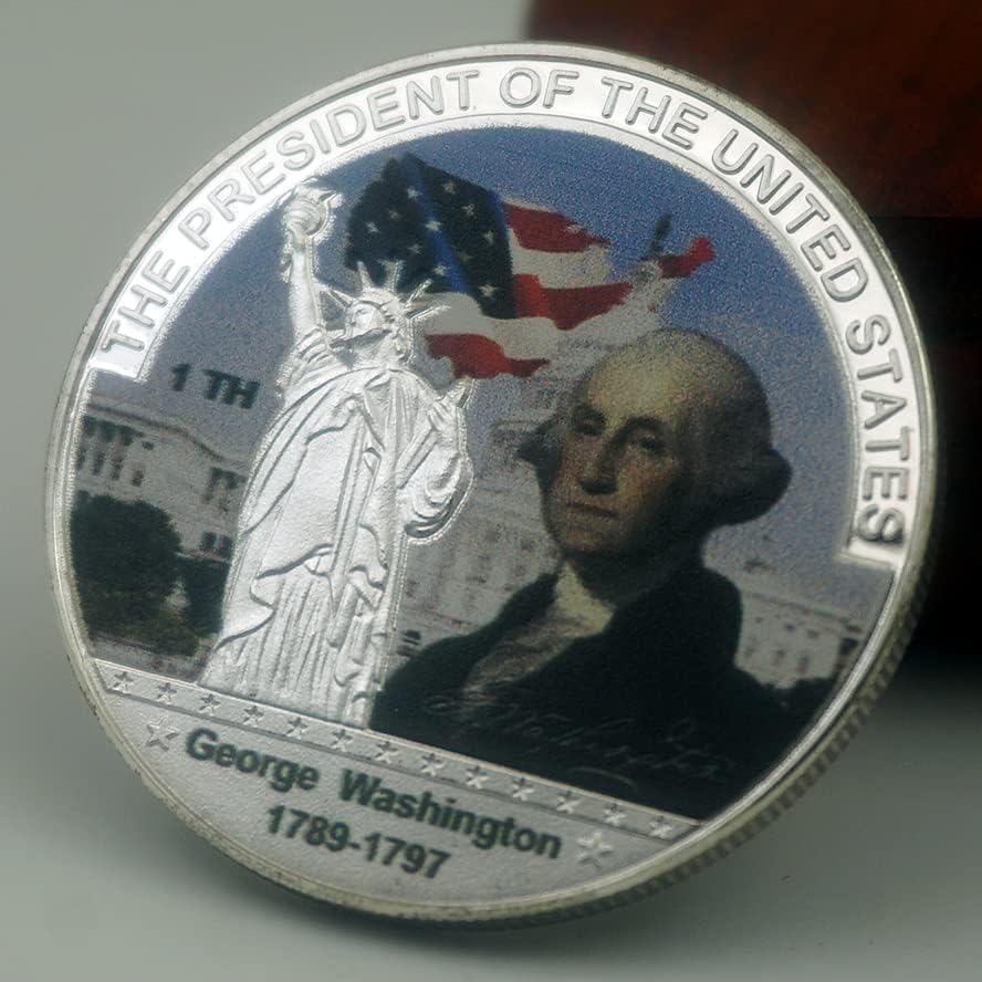Moeda presidencial dos EUA Washington comemorativa Coin Casa Branca Estátua da Liberdade Moeda