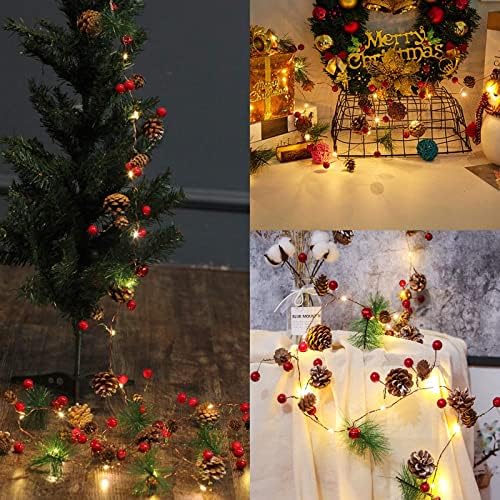 Vaiziq Christmas Garland com luzes, 10 pés 30 LED Christmas Light Decor, Garland Christmas Decorations