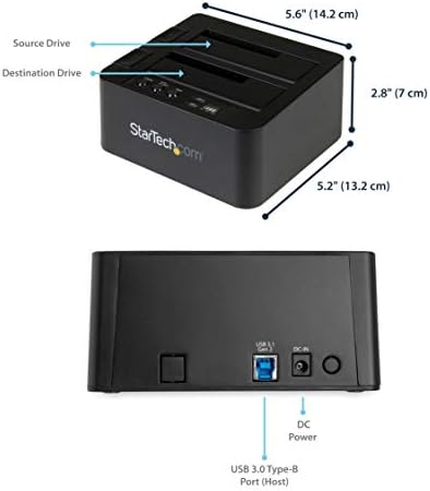 Startech.com USB 3.1 Duplicador do disco rígido Duplicador, preto e startech.com SATA a 2,5in ou 3.5in