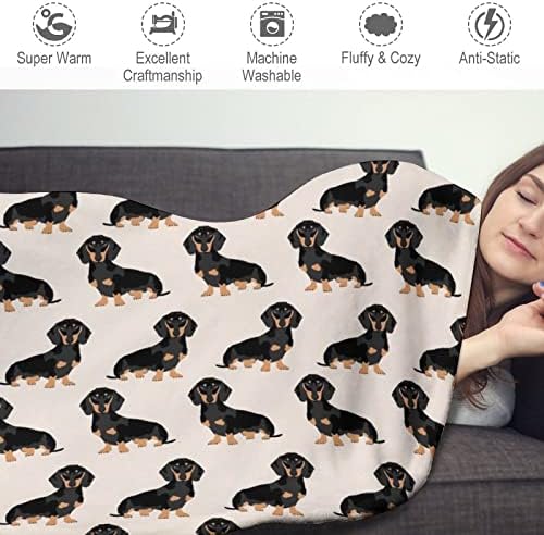 Weiner Dog Pet Dogs Flanela Throw Planta redonda cobertor macio macio macho de cama para viajar para