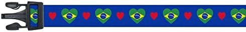 Colarinho de cachorro | Eu amo o Brasil | Corações | Ótimo para férias nacionais, eventos especiais,