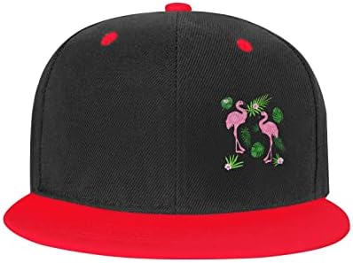 Capinho de beisebol de hip hop punk flamingo, chapéu de snapback ajustável para chapas de menino e