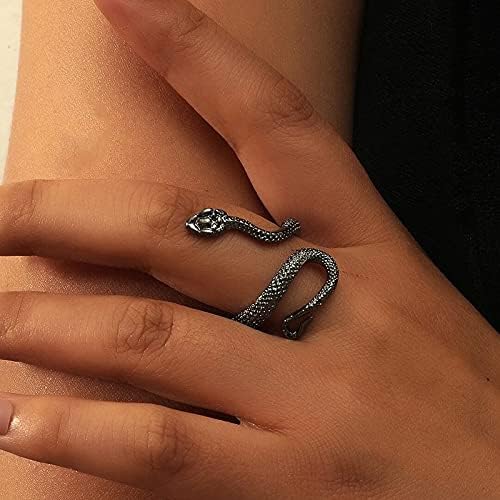 Anel de cobra para mulheres anéis de serpentes de prata conjunta