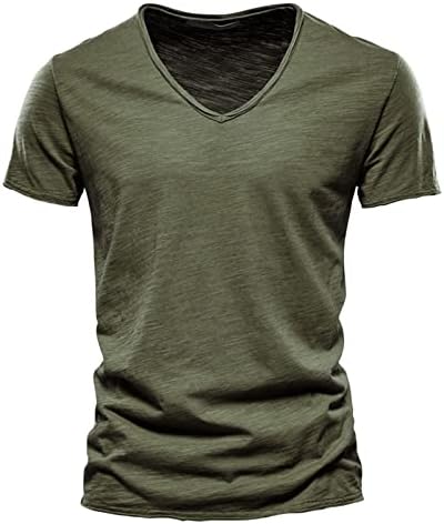 Mass moda casual cor sólida algodão V pescoço de manga curta camiseta top mass cam camisas gráficas camiseta