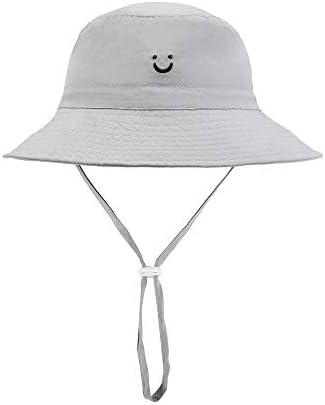 Baby Sun Hat Hat Smile Face UPF 50+ Proteção solar Criança Capinha de verão Ajuste Balde de natação