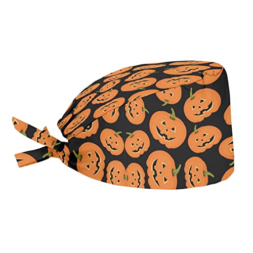 JeoCody Halloween Pumpkin Homens Mulheres Cap Hat Work