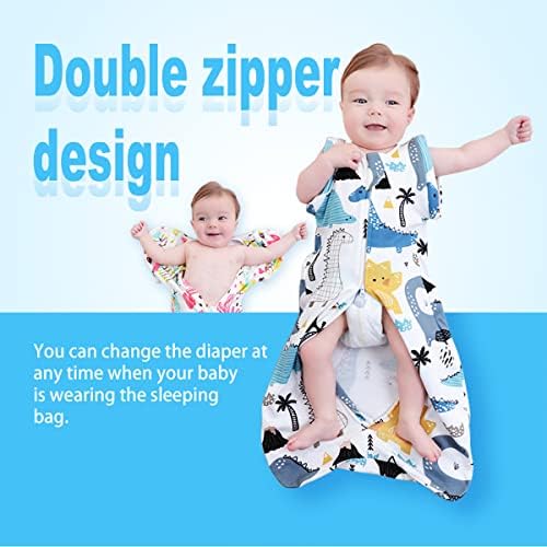 Nearkoi Baby Transition Swaddle Sack, Baby Smold Saco de braços para cima de manga longa removível ou sem