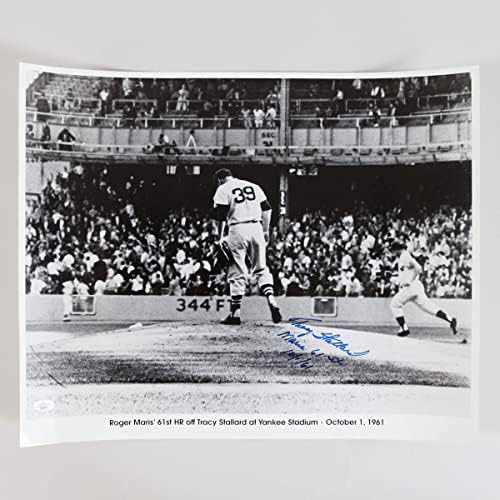 TRACY STALLARD FOTO SIGNED 16 × 20 ROGER MARIS 61º HR - COA JSA - Fotos autografadas da MLB
