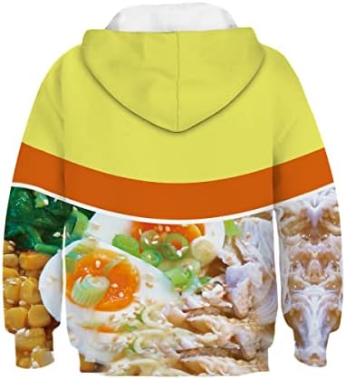 JiaZery QZ Boys and Girls 3D Print Hoodie Sweatershirt com bolso por 5-14 anos