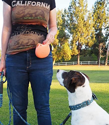 Actce Smiley Face Silicone Dog Treinamento Tratar bolsa portátil Clipe de cinto portátil