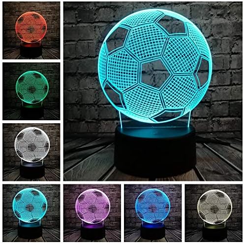 XDG Sporting Football Soccer em forma de futebol LED 3D Lâmpada Toque Remoto Sensor Night Night Light Multicolor