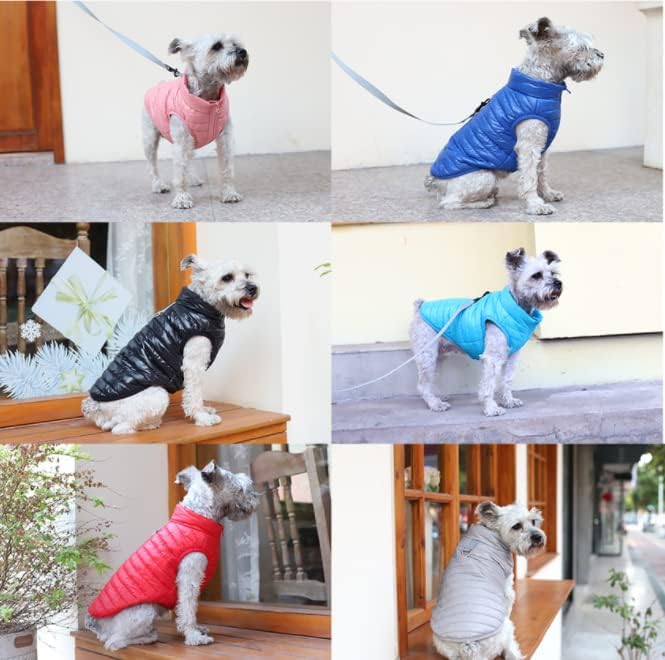 Vedem Dog Dog Casaco de Winter Casaco Put Put Puffer Zipper Jaqueta de clima frio para cães pequenos