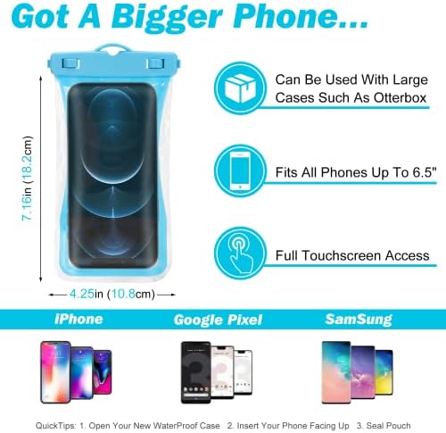 Urbanx Universal Watero Proove Phone Bolsa Caso de bolsa seca projetada para Vivo Y70T para todos