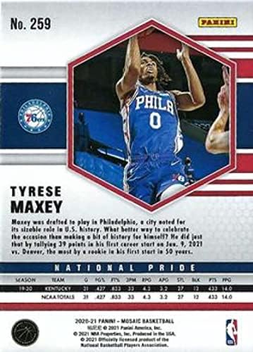2020-21 Panini Mosaic 259 Tyrese Maxey Philadelphia 76ers Basketball
