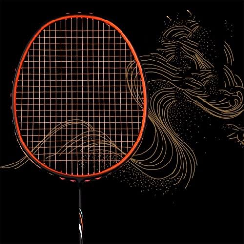 Espessa 10u de raquete de badminton -iluminação 54g standard adulto raquete de carbono completo tiro único