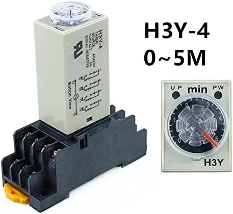 WTUKMO H3Y-4 0-5m Power OnTime Atrask Timer DPDT 14PINS H3Y-4 DC12V DC24V AC110V AC220V
