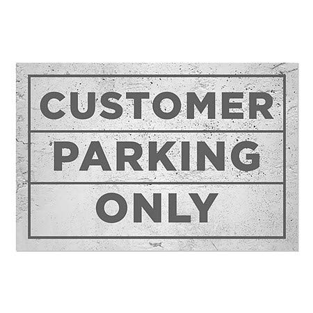 CGSignLab | Janela de estacionamento do cliente apenas -Janela de cinza básico se apega | 36 x24