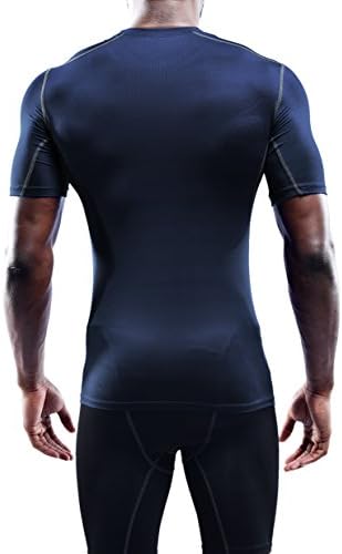 Camisa de exercícios da camada de compressão atlética de 3 pacote de pacote masculino masculino
