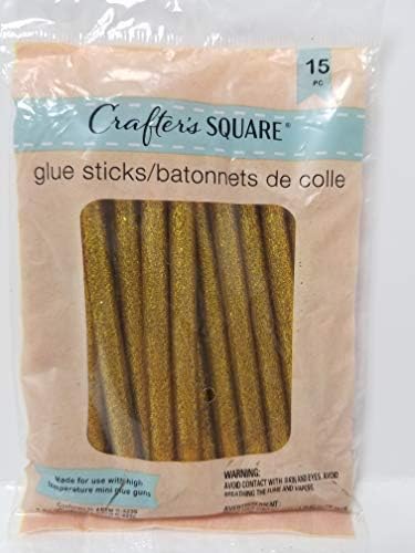 Gold Glitter Glue Sticks Crafter's Square 15 Count