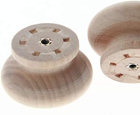Mromax 10pcs redondo botões de madeira 45x30mm/1,77