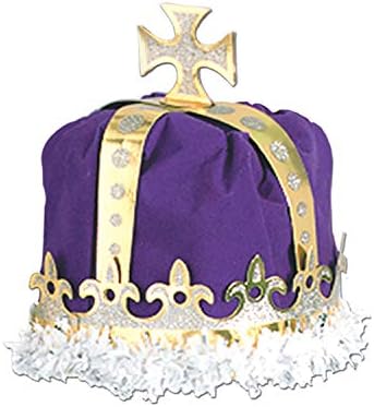 Beistle S66109-Plaz3 King's Crowns, tamanho, roxo/ouro/prata/branco