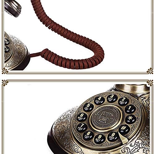 Telefone com fio, você pode discar um número pressionando, fixo rotativo vintage no estilo retrô para casa, escritório,