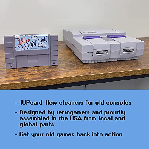 Limpador de console de videogame compatível com Super Nintendo por 1Upcard