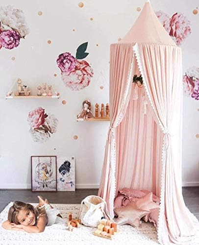 Cavalo da cama de princesa yuakou para crianças cama de bebê, chiffon cúpito mosquito net decoração