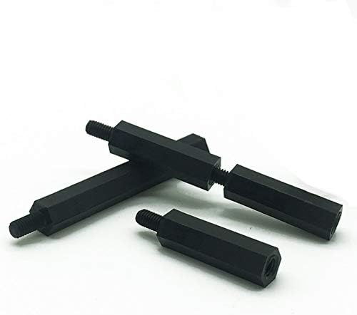 Parafuso 30/20/10pcs m3l+rosca de 6mm parafuso preto parafuso de plástico para placa -mãe PCB Staneff Staneff