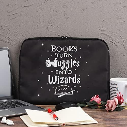 BDPWSS Wizard Lover Gift Wizard Laptop Caso 13.3 Manga de laptop de 14 polegadas para amante de livros Bookworm