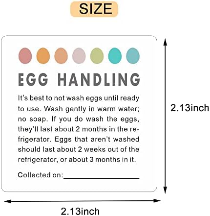 Adesivos de cuidados com ovos frescos, adesivos de cuidados com ovos frescos da fazenda, instruções
