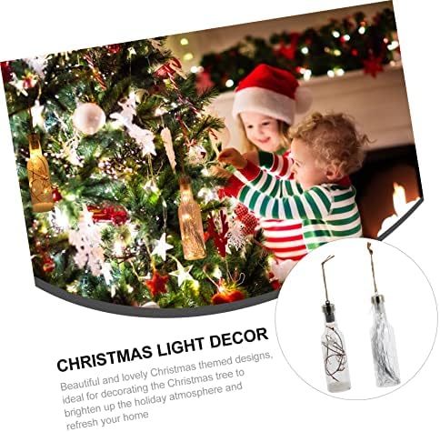 PretyZoom 2pcs decoração pendurada gargalo de natal garrafa de festa de natal lumin luzes criativas lâmpadas