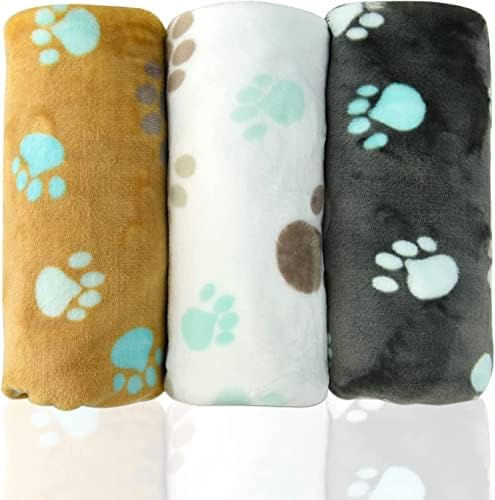 Cobertores Kogsa para cães, 3 cobertores de cachorro para cães médios laváveis, cobertores de